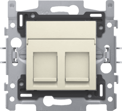 NIKO 2 rj45-aansl. utp cat5e + afwerking