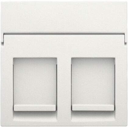 NIKO Centraalplaat 2x RJ11/RJ45 vlak