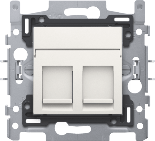 NIKO 2 rj45-aansl. utp cat5e + afwerking