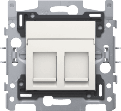 NIKO 2 rj45-aansl. stp cat5e + afwerking