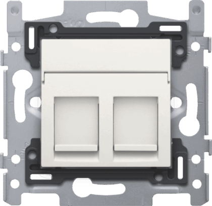 NIKO 2 rj45-aansl. utp cat5e + afwerking