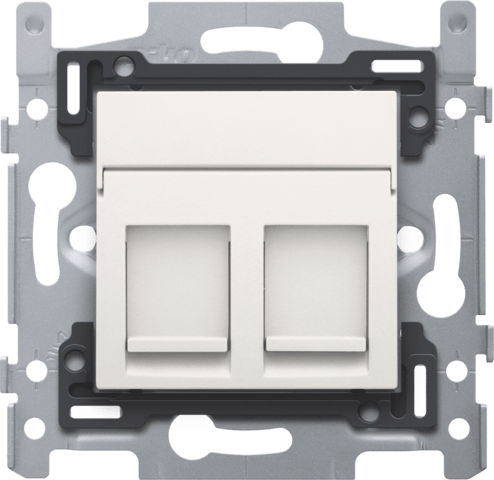 NIKO 2 rj45-aansl. utp cat5e + afwerking