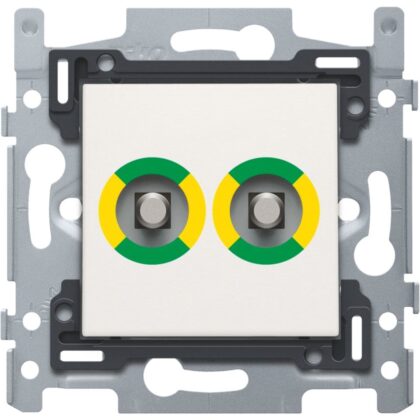 NIKO Stopcontact met dbbl potentiaalvereffeningscontact