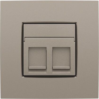 NIKO Centraalplaat 2x RJ11/RJ45 vlak