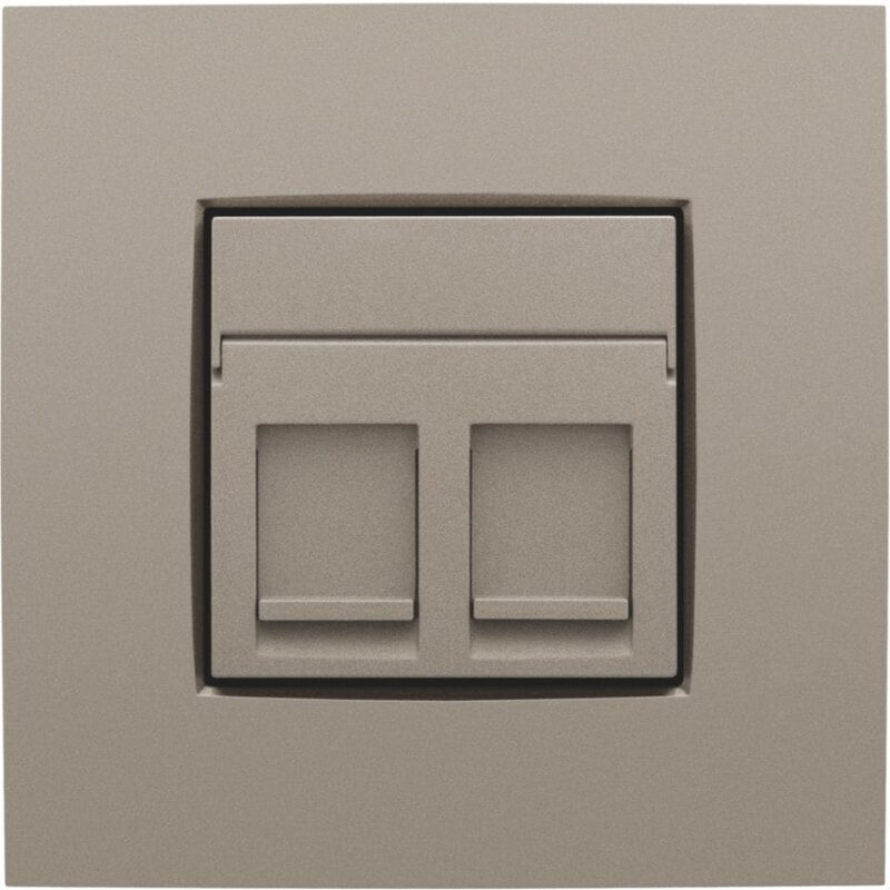 NIKO Centraalplaat 2x RJ11/RJ45 vlak