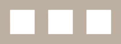 NIKO Afdekplaat (71mm) PURE 3-voudig horizontaal