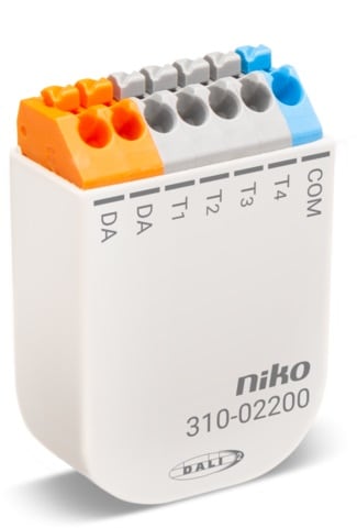 NIKO Dali-2-drukknopinterface met 4 potentiaalvrije inputs 310-02200