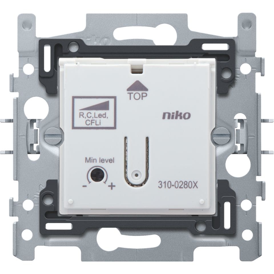 NIKO Drukknopdimmer LED 100VA met klauwbevestiging 310-02800
