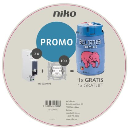 NIKO Colli dimmers 2x330-00700/10x170-00005 + biervat Delirium Tremens 5l 330-00700-P2