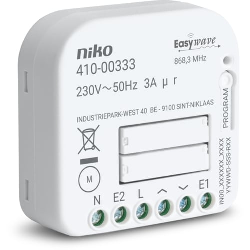 NIKO RF-ontvanger voor motorsturing