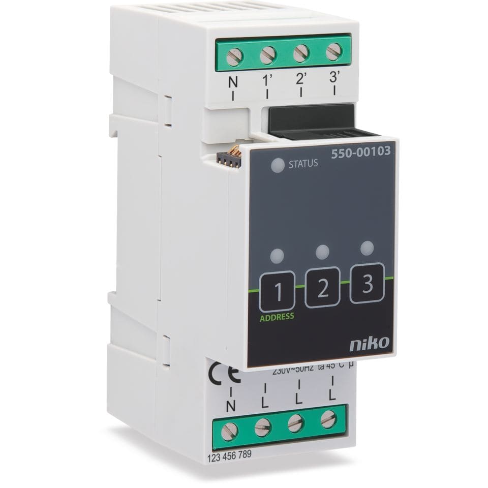 NIKO Schakelmodule NHC voor 3 verschillende kringen 550-00103