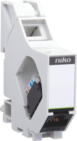 NIKO Din-rail module met onafgescher. rj45-connector utp cat5e