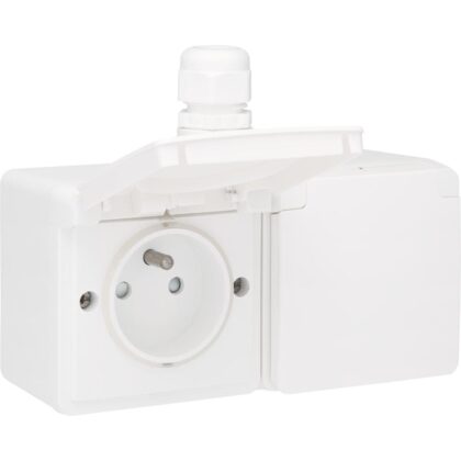 NIKO Hydro spuitwaterdicht dubbel hor. stopcontact