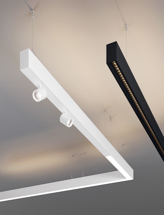 NOVALUX HERO B: LINEAR LED PROFILE SUSPENDED DIRECT/INDIRECT LIGHT EMISSION PUSH-DIMM 91 NOV108781.01