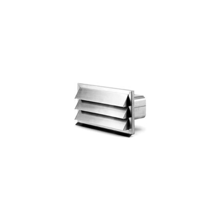 NOVY Muurdoorvoer met terugslagklep voor vlakke kanalen - inox 906407