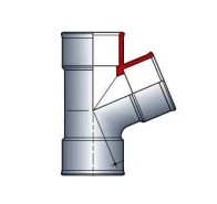 Nicoll PVC lijmverloop-T-stuk 67.3° 50 x 40mm grijs afvoer/sanitair Nicoll UBJ266
