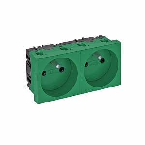 OBO BETTERMANN STOPCONTACT 45MM 2x 90° GROEN 6120176