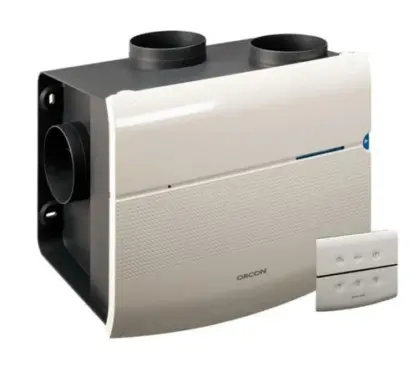 Orcon Woonhuisventilator met RF afstandsbediening  480 m3/h bij 200 Pa ex 055MVS10RH Ventiline 100064586300