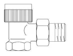 Oventrop Thermostaatkraan oventrop haaks 3/4 reeks AV9 met traploze voorinstelling (ex 1183766) 1183706