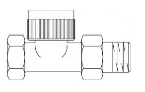 Oventrop Thermostaatkraan oventrop recht 3/8 reeks AV9 met traploze voorinstelling (ex 1183863) 1183803