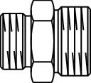 Oventrop Draadverloopnippel messing 3/8" x 1/4" MM Oventrop Ofix-Oil 2080254