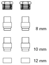 Oventrop Aansluitset voor filter 8-10-12 mm 2-pijps oventrop 2127500
