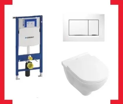 - Wandwc - diep open spoelrand 36x56x wit incl. spoelreservoir