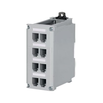 PANDUIT 8-PORT DIN RAIL MOUNT COPPER PATCH PANEL CDPP8RG