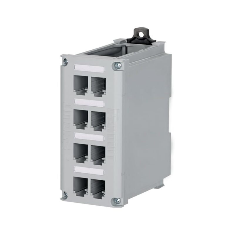 PANDUIT 8-PORT DIN RAIL MOUNT COPPER PATCH PANEL CDPP8RG