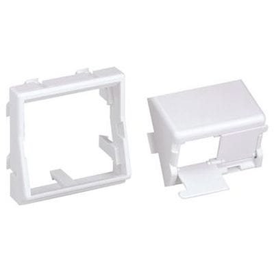 PANDUIT Mini Com 45x45 module wit 2 posities schuine opstelling met shutter CFPFS2SAW