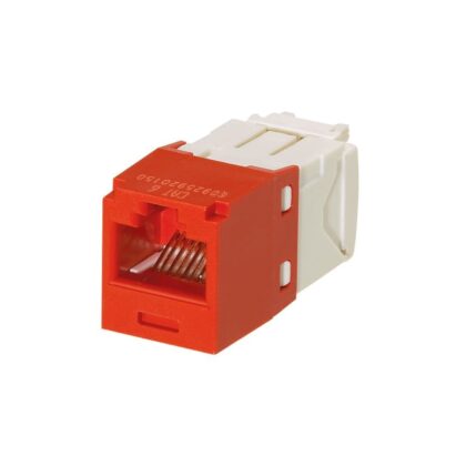 PANDUIT Universele modulaire RJ45 TX6 UTP-jack (rood) CJ688TGRD