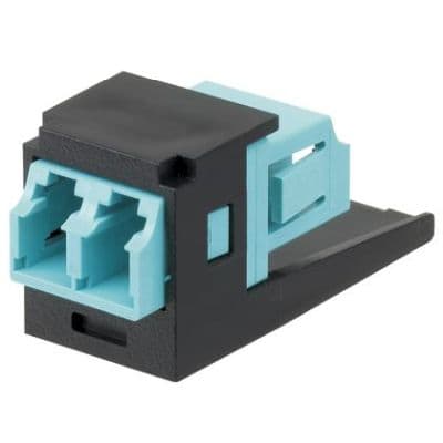 PANDUIT Module + one LC Sr./Sr. 10Gig OM3/OM4 SFF Duplex Multimode Fiber Optic Adapter CMDSAQLCZBL