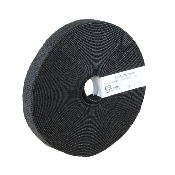 PATCHSEE Eco-scratch cable black tie 10m velcro ECOS-DB-10