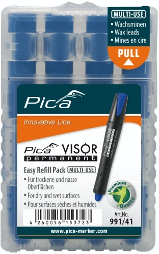 Pica Visor permanent refills - blauw - prijs per set van 4 stuks PIC99141