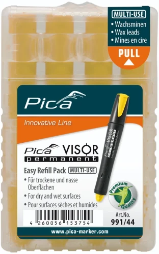 Pica Visor permanent refills - geel - prijs per set van 4 stuks PIC99144