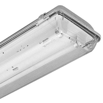 PIL Acro waterdicht armatuur 2x18W T8 HF + ballast polycarbonate plexi IP65 15-00544