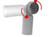Nicoll PVC aansluitbocht voor inbouwelement voor toilet 90 mm PORTBAT90