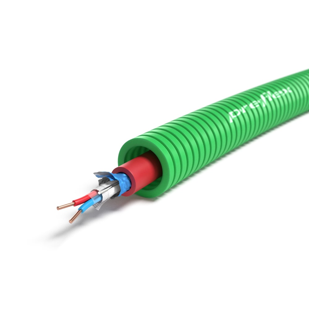 PREFLEX SAFE Preflex safe voorbedrade buis 16mm LS0H groen + telefonie RF1H30 2P0