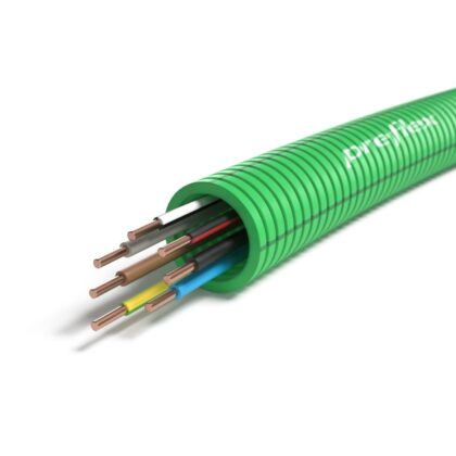 PREFLEX SAFE Preflex safe voorbedrade buis 20mm LS0H groen + draad H07Z1-U 7G1