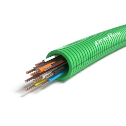 PREFLEX SAFE Preflex safe voorbedrade buis 20mm LS0H groen + draad H07Z1-U 9G1