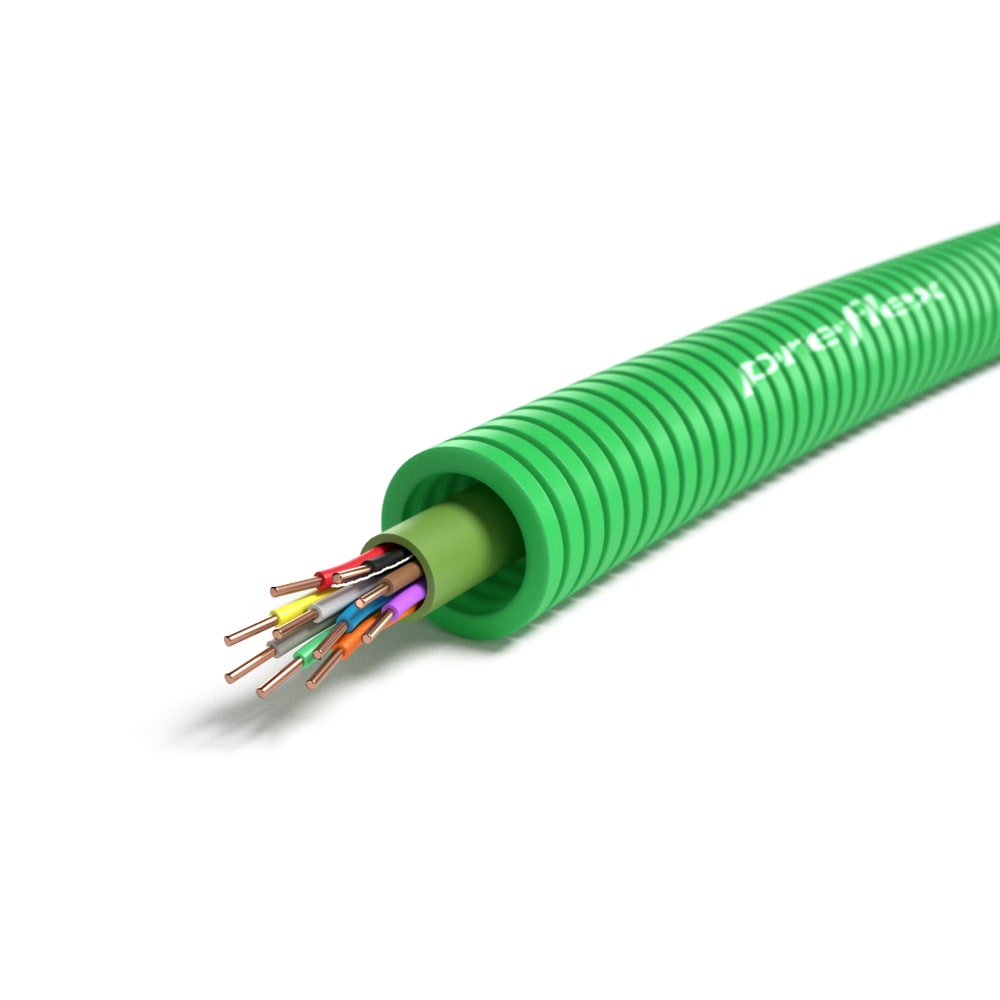 PREFLEX SAFE Preflex safe voorbedrade buis 16mm LS0H groen + signalisatie SGG 10X0