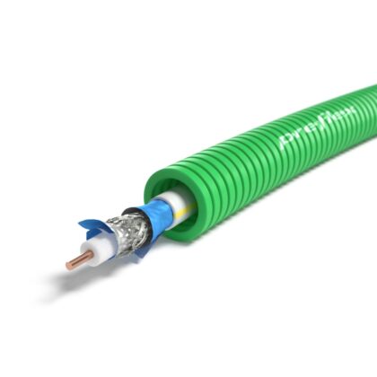 PREFLEX SAFE Preflex safe voorbedrade buis 16mm LS0H groen + coax Telenet TRI6 rol 100m 1234001378