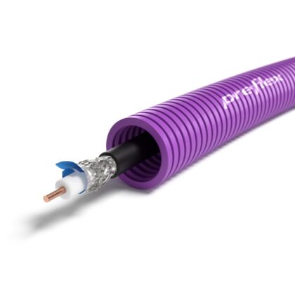 PREFLEX Preflex voorbedrade buis 20mm + coax PE6 rol 100m 1234000147
