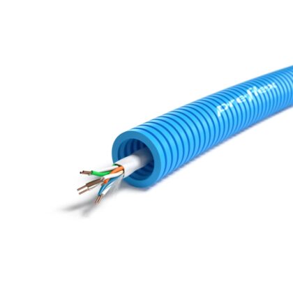 PREFLEX Preflex voorbedrade buis 16mm + datakabel U/UTP CAT5e 4P PVC haspel 300m 1234000528