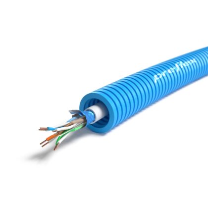 PREFLEX Preflex voorbedrade buis 16mm + datakabel F/UTP CAT5e 4P PVC rol 100m 1234000542