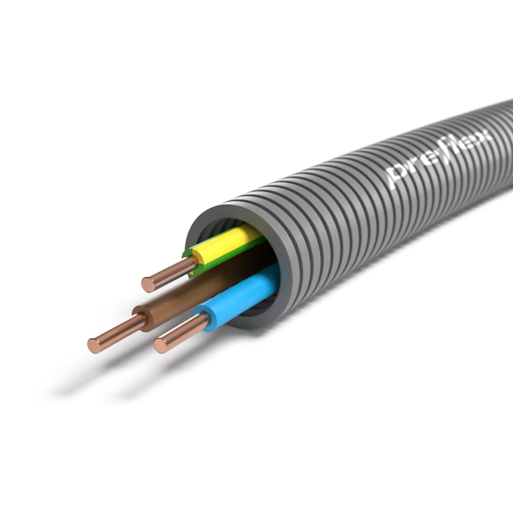 PREFLEX Preflex voorbedrade buis 20mm + VOB 3G6mm² rol 50m 1234000921