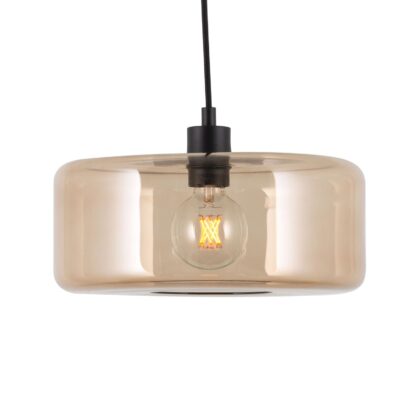 PSM LIGHTING hanglamp-rond-met 2m textielkabel en trekontlasting aan fitting 5121.Q.13.BZ.TX8