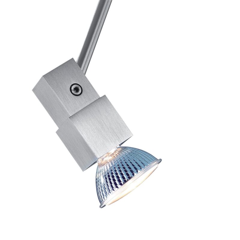 PSM LIGHTING CONDOR opbouwspot M10 - vierkant - richtbaar - zonder transfo alu satijn 7210.14