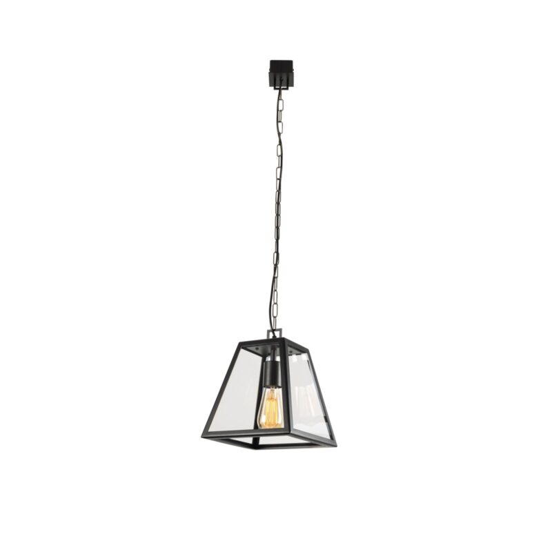 PSM LIGHTING POLO hanglamp met ketting en opbouwdoos zwart textuur W774.CH.32X