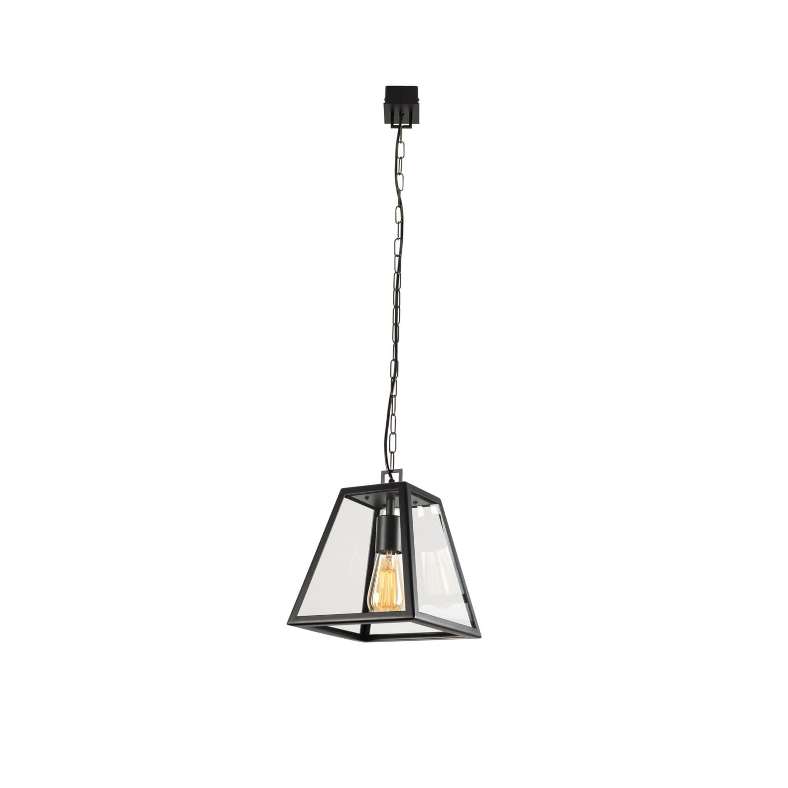 PSM LIGHTING POLO hanglamp met ketting en opbouwdoos zwart textuur W774.CH.32X